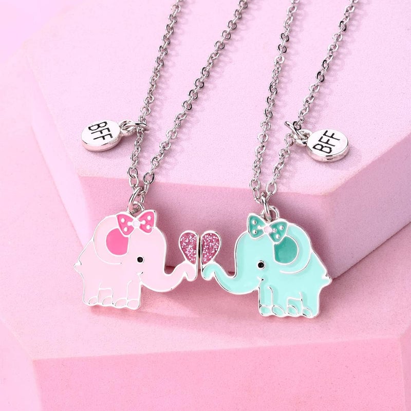 DOYYCA Best Friend Necklace Gifts Friendship Necklace Magnetic Matching Heart Unicorn Dolphin BFF Necklace for 2 Girls - Image 2